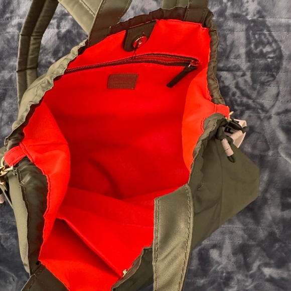 Clare V - Sac Tout Backpack - Olive green nylon - Picture 4 of 6